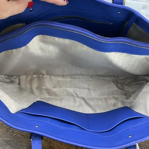 Michael Kors  Royal Blue Large Jet Set Travel Tote Saffiano Leather Tote