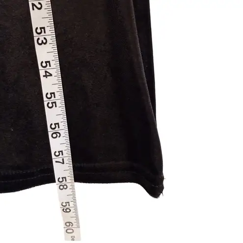 Babalet Black Velvet Long Sleeve Wrap Maxi Dress Size L Formal Evening Gothic Size L