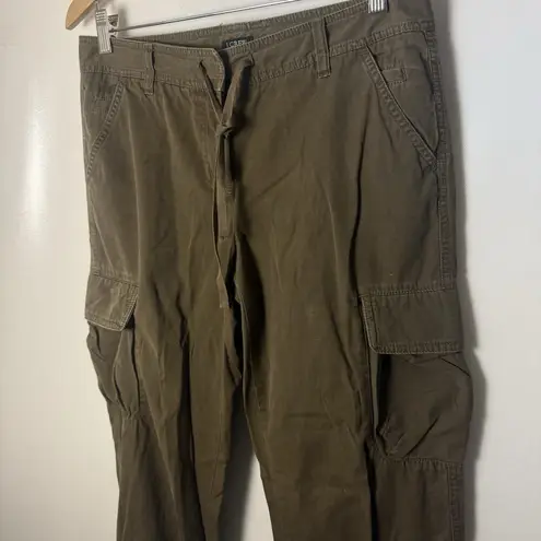 Vtg Vintage J.Crew Women Cargo Twill Chino Pants Favorite Fit Olive Green 8