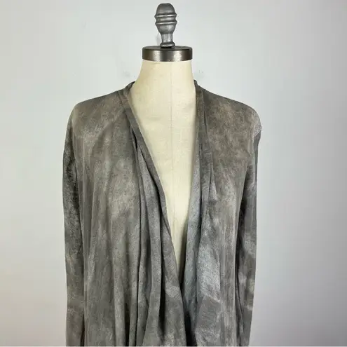 Helmut Lang  Tie Dye Drape Linen Cardigan