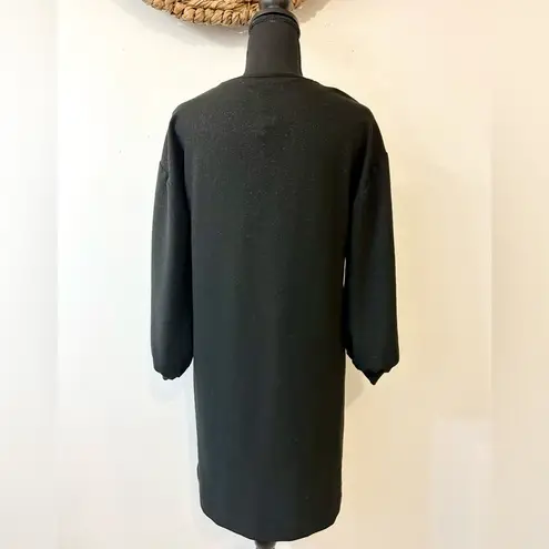 Uncle Frank Black Metallic Shift Dress Size Small
