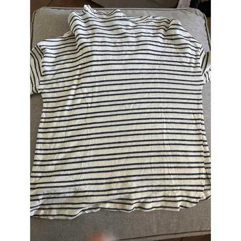 Pleione Anthropologie Striped Hoodie - Casual Lightweight Pullover - Size L