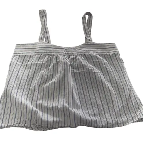 Xirena Tank Top Womens Large Blue Red White Zoe Freedom Striped Cotton Linen