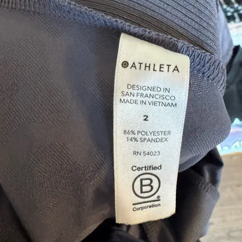 Athleta  Brooklyn Textured Jumpsuit- Medieval Violet Leopard- Size 2