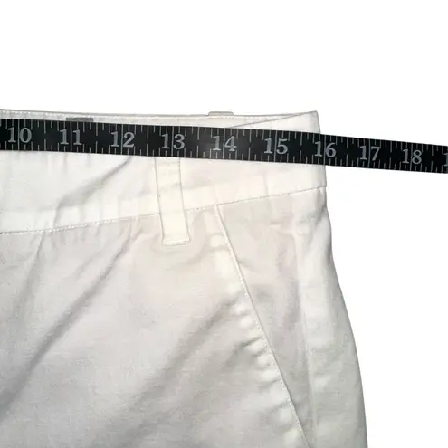 Vince  Cotton Linen Blend White Bermuda Shorts 8