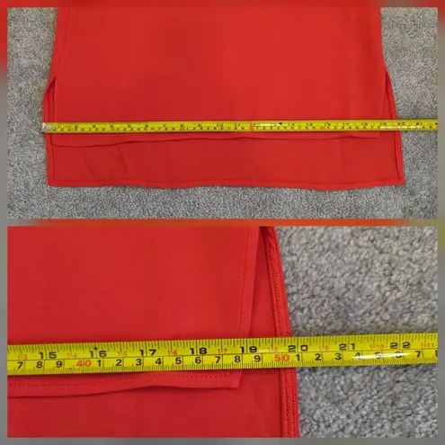 Stella McCartney Size 38 Orange 3/4 Sleeve Silver Half Zipper Blouse Stretch