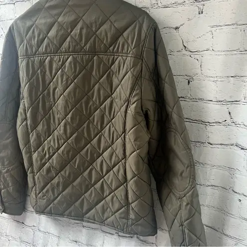 Cole Haan  Olive Green Quilted Winter Jacket Women’s Size Small