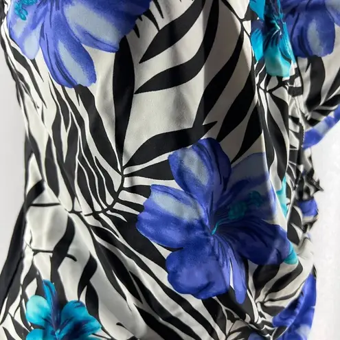 Pineapple Bay Women Swim One Pieces Purple Blue Flower Womens 16 Black