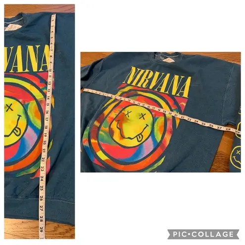 Nirvana Smile overdyed sweatshirt oversized size S|M