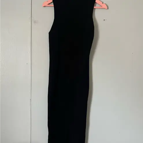 EXPRESS  Black Ribbed One Shoulder Cocktail Dress