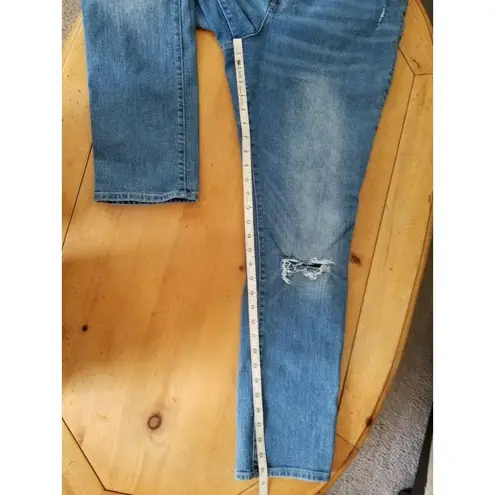 Old Navy Old NavyWomen's Curvy Straight Distressed Medium Wash Blue Jeans Size14  35X30.5