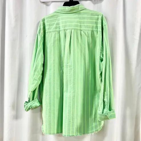 T by Alexander Wang Boyfriend Shirt with Undone Hem Spring Bud Women's Size L Green Size L - Image 8