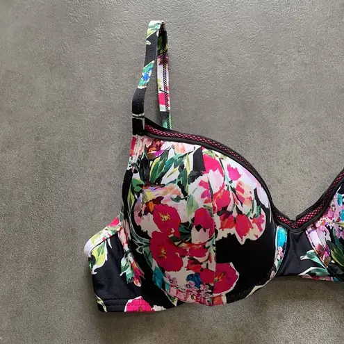 Kenneth Cole  Floral Push-Up Bikini Top Size 34 B/C