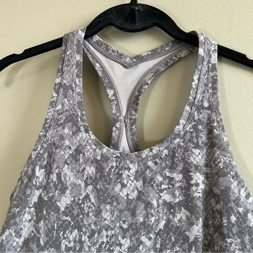 Lululemon  Women’s Gray Snakeskin Cool Racerback Nulu Tank Top 6