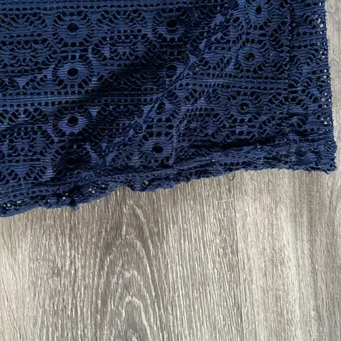 Magic  Lace Maxi Skirt Navy 2X thumbnail 5