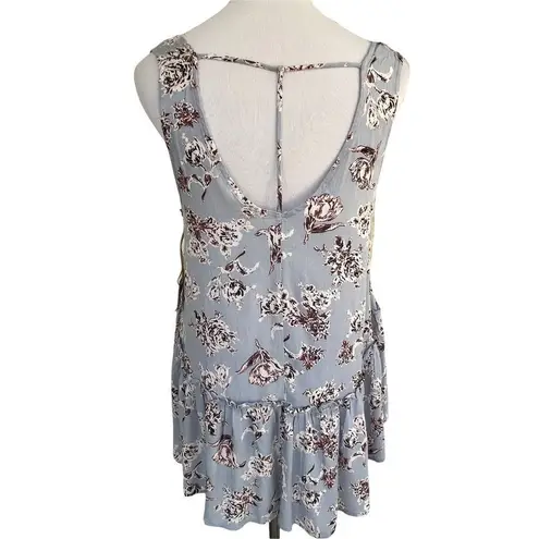 PPLA Gauzy Oversized Boho Floral Baby Doll Top XS NWT