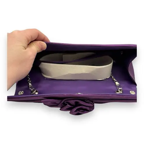 Damara Elegant Classic Solid Satin Pleated Satin Flap Clutch Evening Bag Handbag