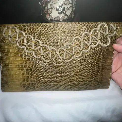 Danielle Nicole  Vegan Alligator Hand Strap Clutch