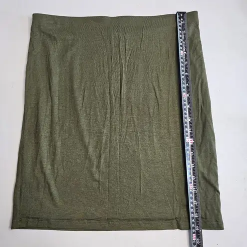 Apt. 9  Womens Medium Olive Green Knit Midi Skirt Knee Length Fully Lined NEW