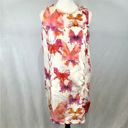 See By Chloe 100% silk lace up abstract print dress size 6