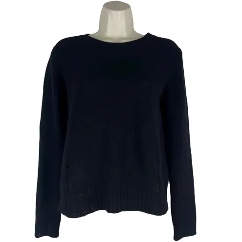 Skull Cashmere 360 Cashmere Raj Cashmere Skull Leopard Crewneck Sweater Black Size S