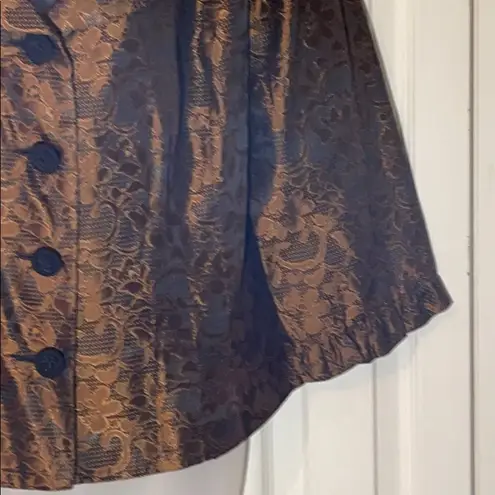 Maggy London Vintage 1990s Bronze Metallic Blazer 14
