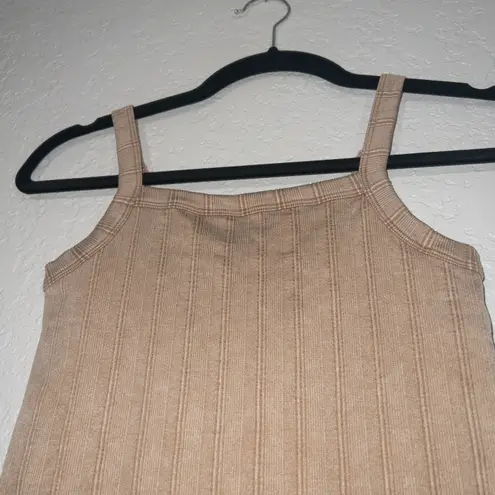 Anwnd NWT Tan Ribbed Bodysuit Romper Size M / L