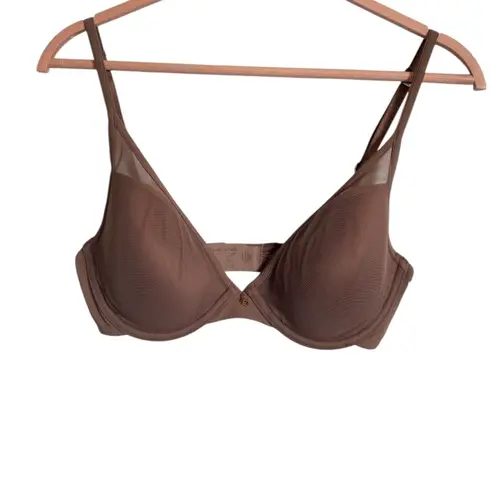 Thirdlove 24/7 Classic Contour Plunge Uplift Bra Sz 32d Mocha Underwire Comfort