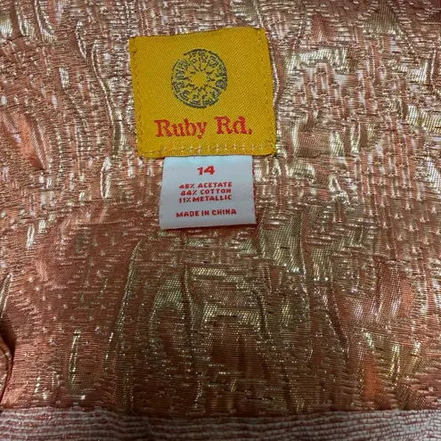 Ruby Rd . metallic paisley jacket in a beautiful copper-gold tone, size 14.