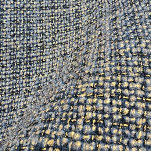 Talbots  Pencil Skirt Metallic Wool Blend Gold Black Woven Tweed Size 8