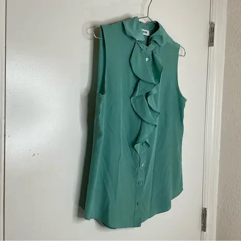 Moschino Silk Sleeveless Ruffle Front Size 8