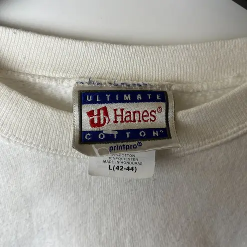 Hanes Las Vegas Crewneck Sweatshirt Vintage 90s White Medium M