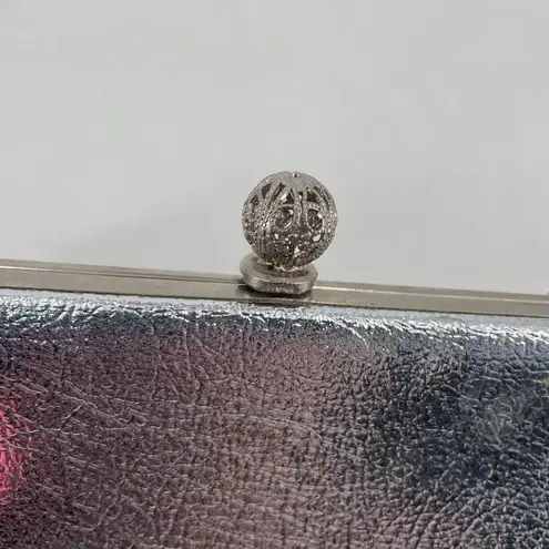 Vintage Rulo Creations Women's Shimmer Clutch Handbag Evening Bag Silver Small