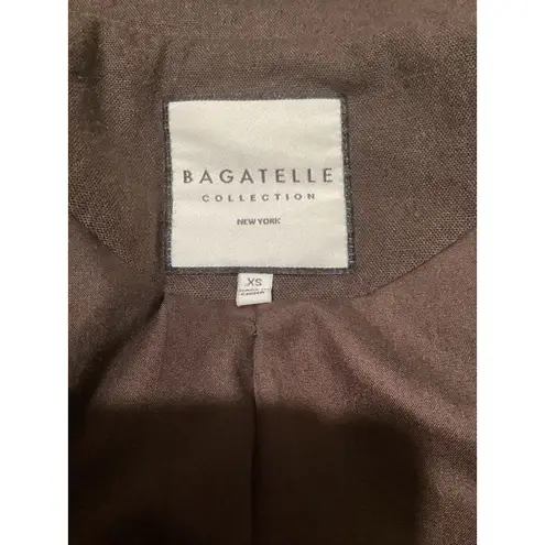 Bagatelle Collection Women's Brown Linen Blend Cinched Waist Blazer XS Size undefined