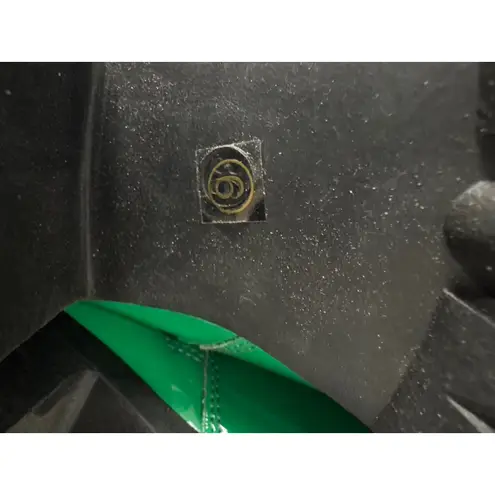 Green Patent Leather Lace Up Ankle Boots Chunky Heel Platform Lug Sole size 6