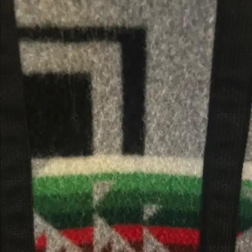 Justin Kraft Wool/Nylon Geometric/ Aztec Print Tote Bag Black