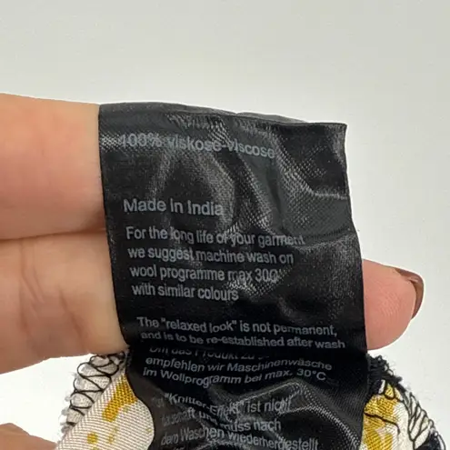 MASAI Copenhagen Berta Loose Paint Stripe Tunic Top Women's Medium Black White