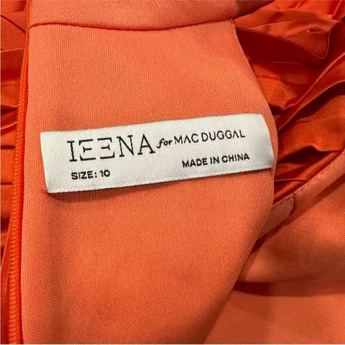 Mac Duggal 26992 Pleated Sleeveless Halter Gown in Spring Green Size 10 Sunset