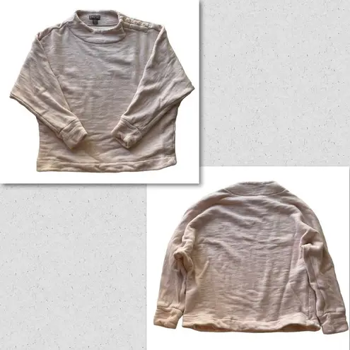 J.Crew  POINT SUR Sweatshirt Dolman Mock Neck Pink size Small French Terry