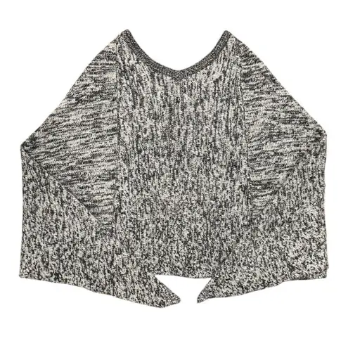 Tart Women’s Wool Blend Sweater Poncho V-Neck Heather Gray Size M/L