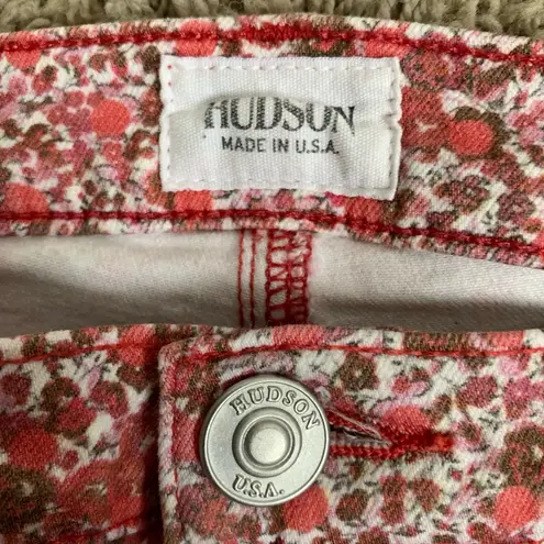 Hudson Jeans  Nico midrise skinny floral ankle jeans