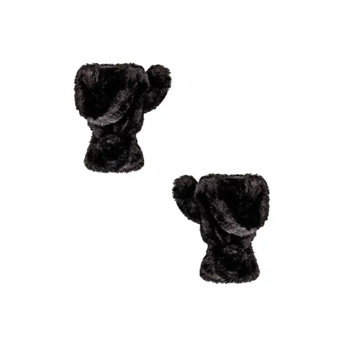 Apparis Coco Faux Fur Mittens in Noir One Size New Womens Gloves Black