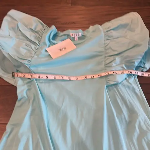 TCEC NWT Avara Boutique Blue Puff Sleeve Dress Sz M
