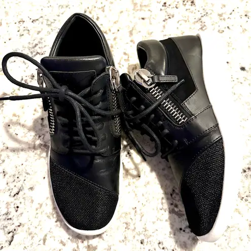 Giuseppe Zanotti Megatron Nero Black leather mesh Sneakers Size 36 MSRP: $795