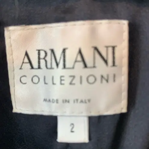 Armani Collezioni Blue pinstriped peplum jacket size 2