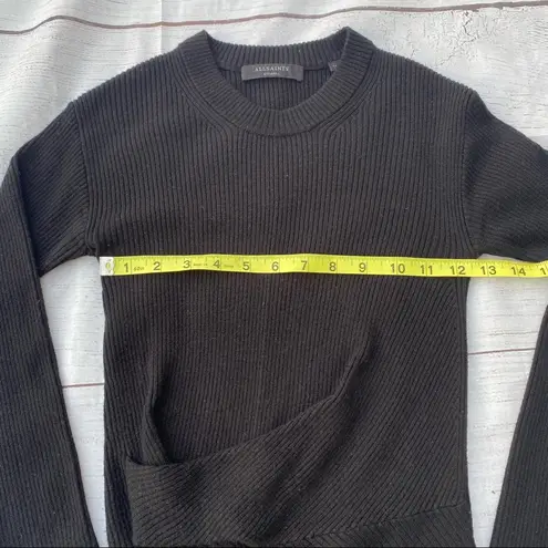 All Saints Krista Wool Cashmere Asymmetrical Sweater Dress