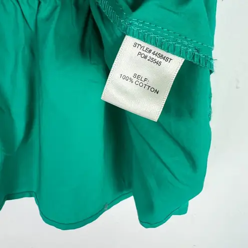 Skies Are Blue NWOT Stitch Fix Flirty Ruffle Smocked Top Green Size Medium M NEW