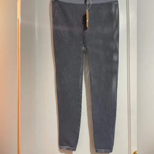 SKIMS Perforated Open Knit Seamless Leggings in Steel Gray