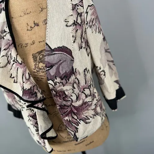 Sz 44/ XL Antonio Marras 100% Viscose Ruffle Blazer $1,675.22 MSRP Purple