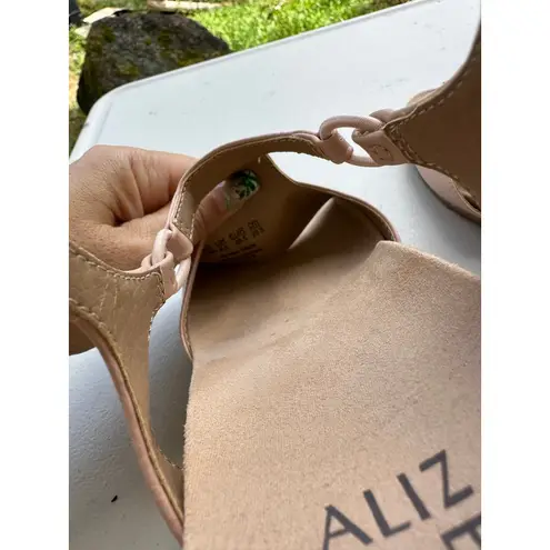 Naturalizer Brand New NWOT Maura Blush Stingo Wedge T-Strap Sandals 8.5 Wide